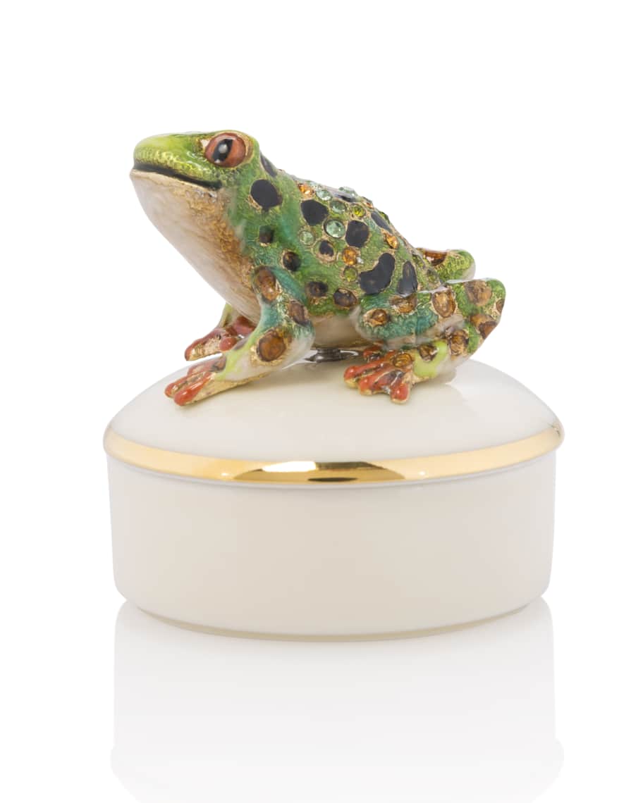 Image 1 of 1: Frog Round Porcelain Box