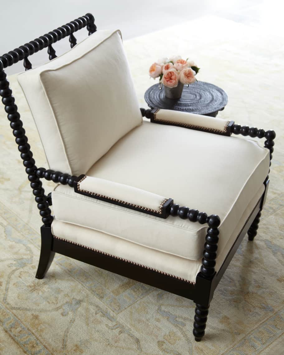 Old Hickory Tannery Ellsworth Neutral Spindle Back Chair Horchow