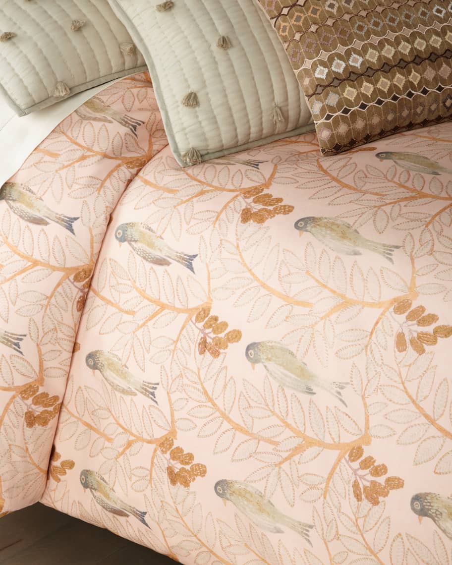 Image 1 of 1: Oiseaux Sateen King Duvet Cover