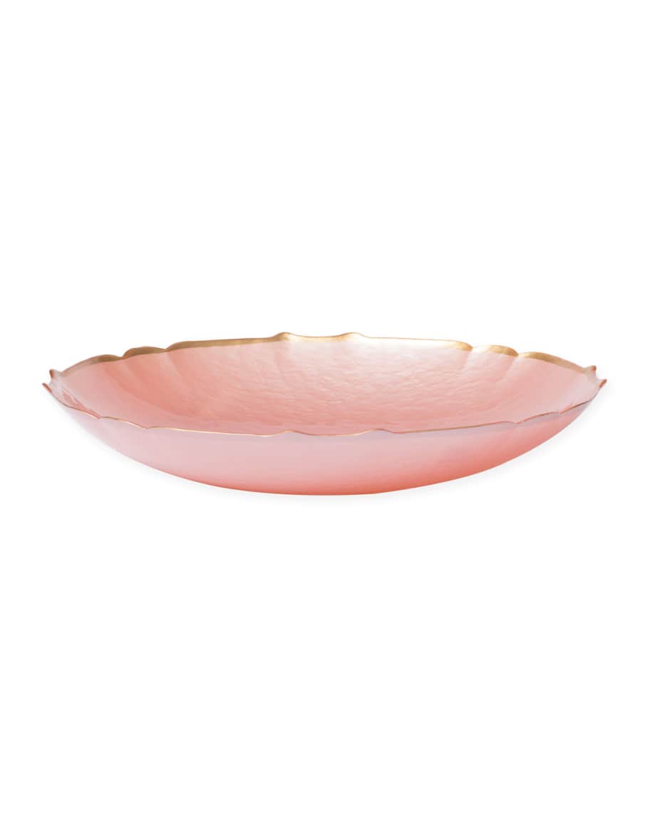 Image 1 of 1: Pastel Glass Medium Bowl, Pink