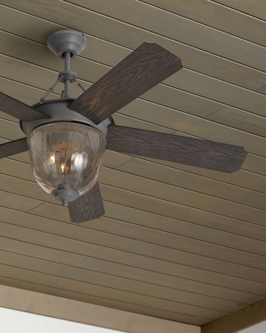 Image 2 of 2: Aged Galvanized Knightsbridge Indoor/Out Ceiling Fan, 52"