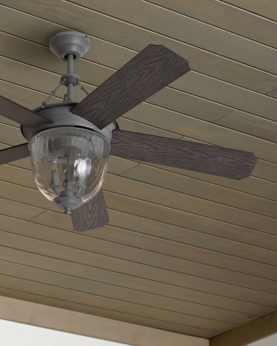 Image 1 of 2: Aged Galvanized Knightsbridge Indoor/Out Ceiling Fan, 52"