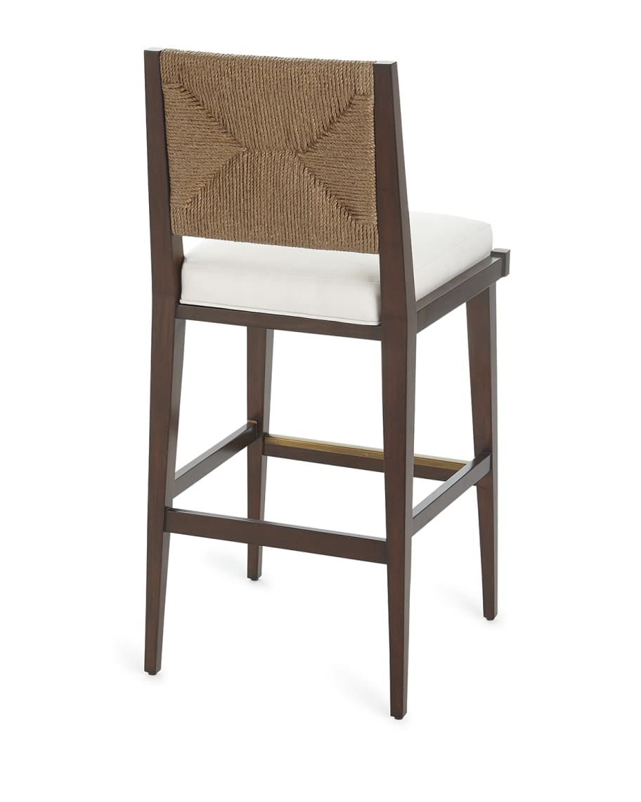 Palecek Gabby Upholstered and Jute Bar Stool Horchow