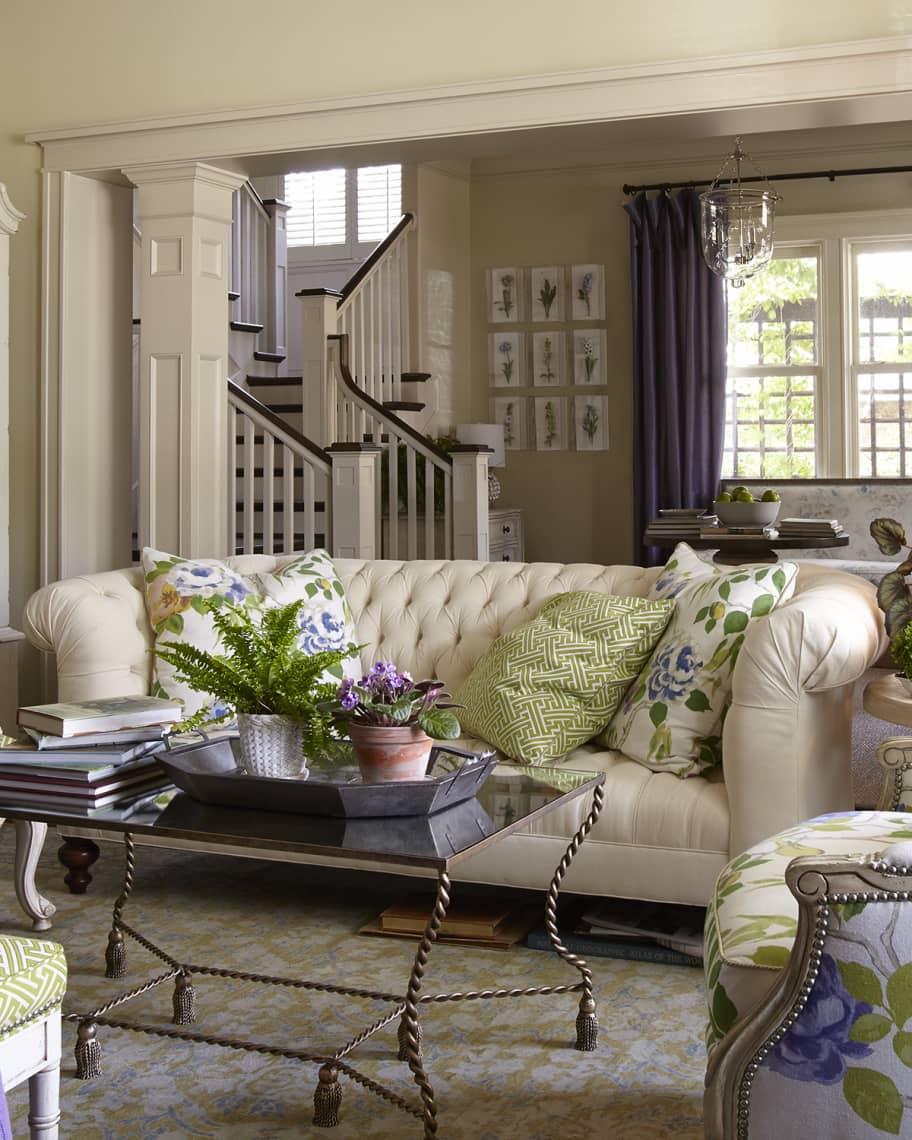 Image 2 of 6: Ellsworth Neutral Tufted Sofa 84"
