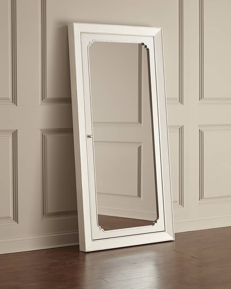 Image 1 of 4: Eleri Floor Mirror with Jewelry Storage