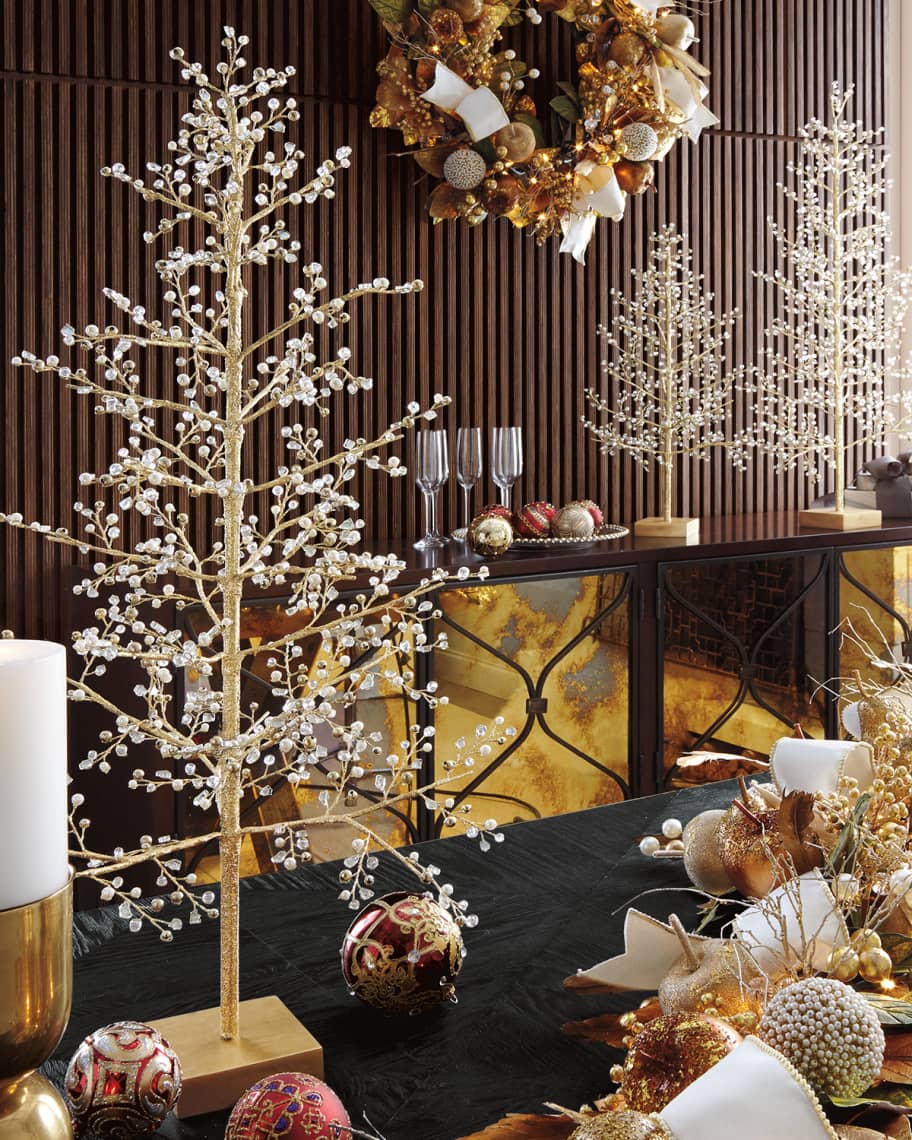 Image 2 of 3: Glimmer & Gold Crystal Tree, 24"