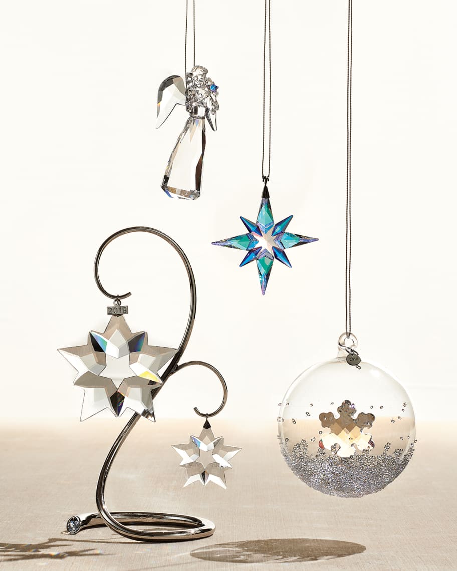 Image 2 of 4: Clear Crystal Star Christmas Ornament