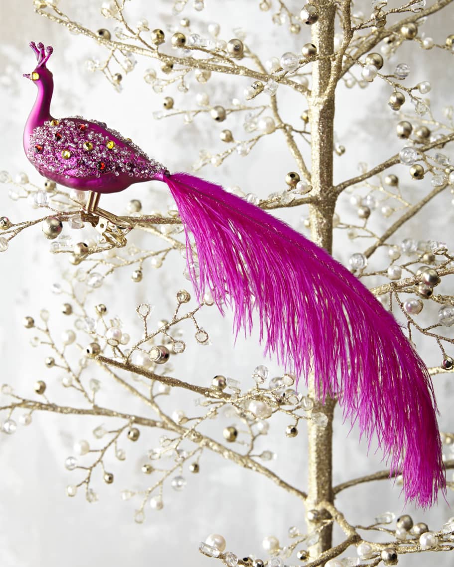 Image 1 of 1: Peacock Ornament Clip, Pink