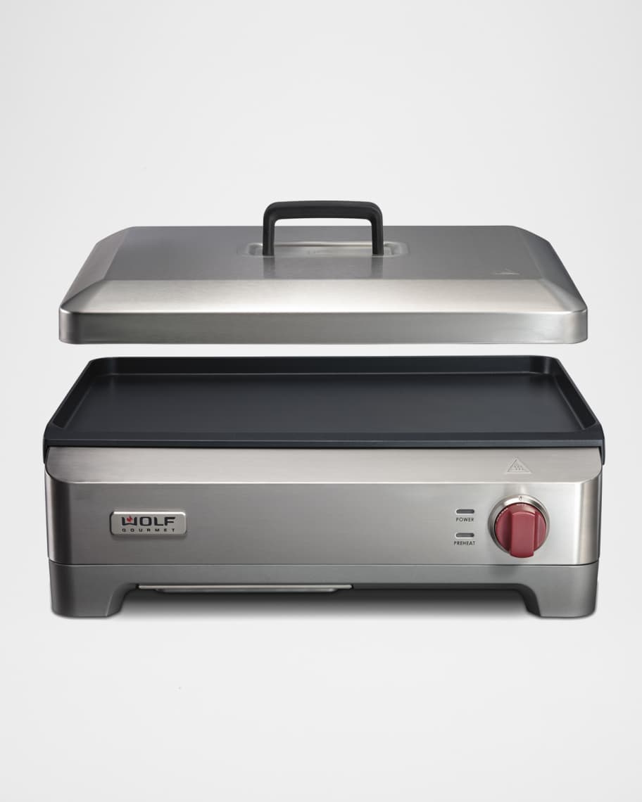 Image 1 of 6: Stainless Steel Electric Griddle with Vented Lid