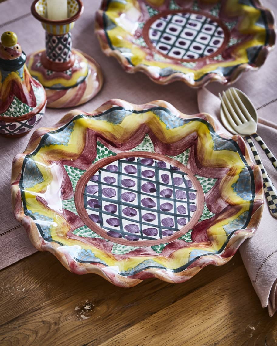 MacKenzie-Childs Taylor Fluted Keukenhof Dinner Plate | Horchow