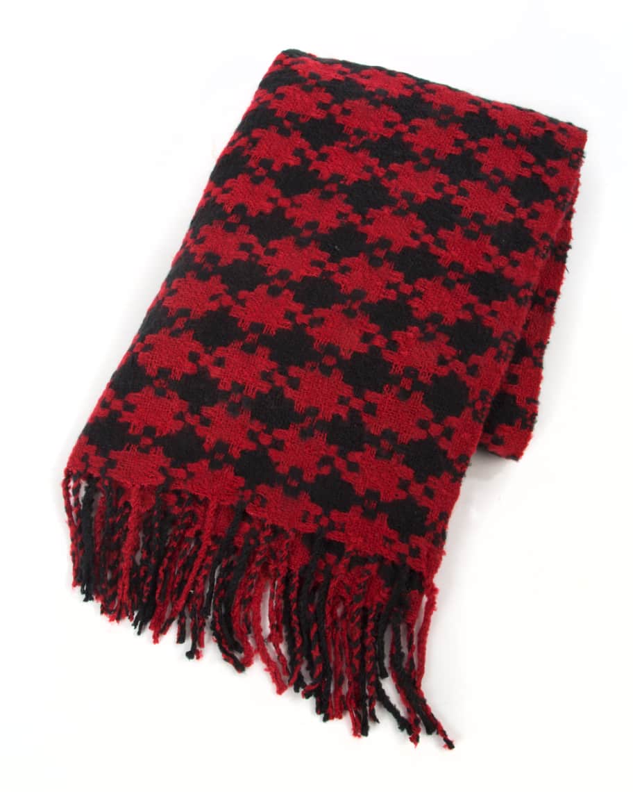 Image 3 of 3: Houndstooth Throw Blanket