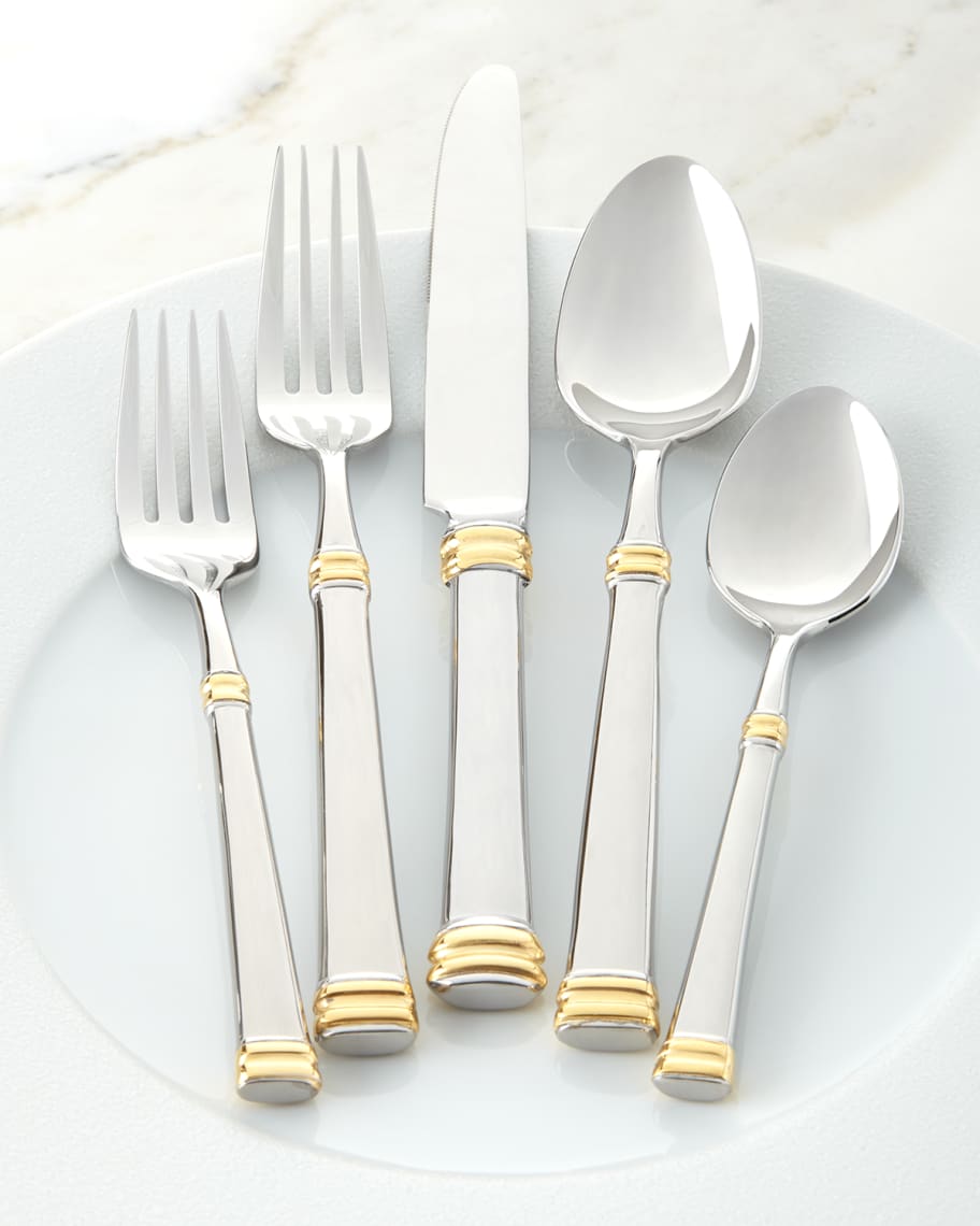 Image 1 of 2: 45-Piece Gold Bramasole Flatware Service