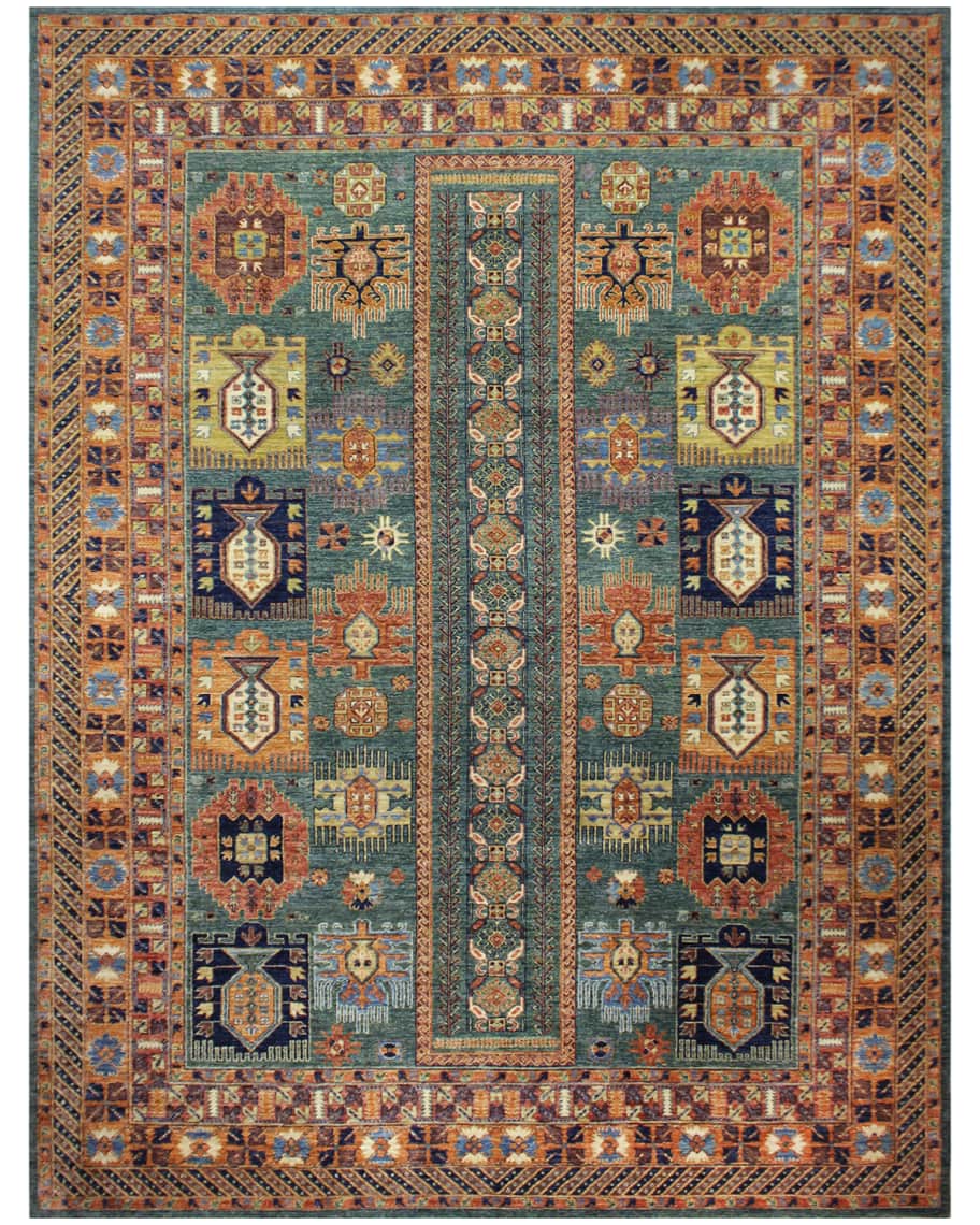 Image 1 of 2: Nancy One-of-a-Kind Hand-Knotted Rug, 8.1' x 11.1'