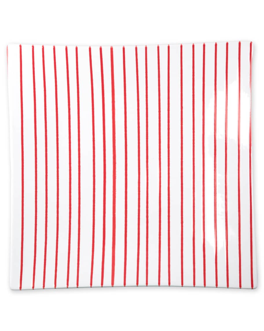 Image 1 of 2: Striped Square Platter
