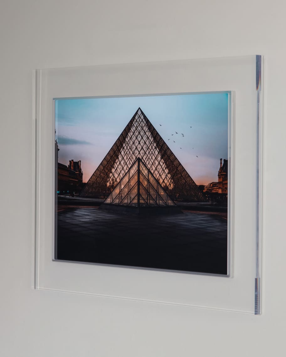 Image 2 of 4: "The Louvre" Photography Print Framed Handmade Art