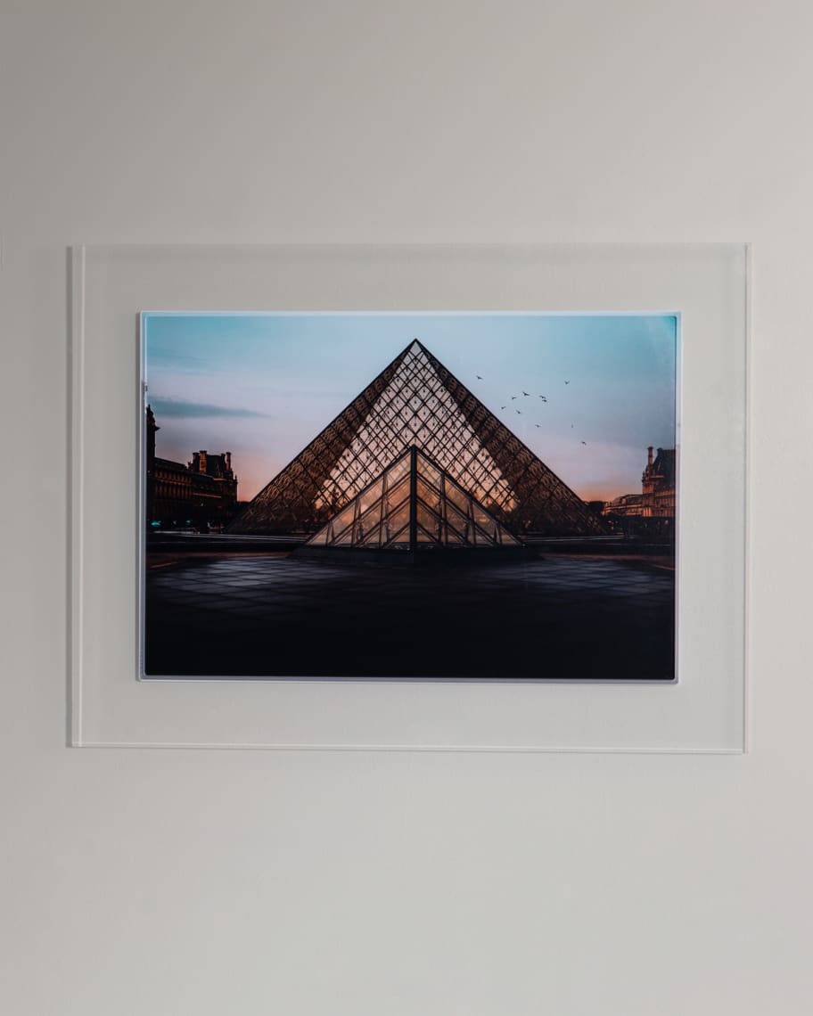Image 1 of 4: "The Louvre" Photography Print Framed Handmade Art