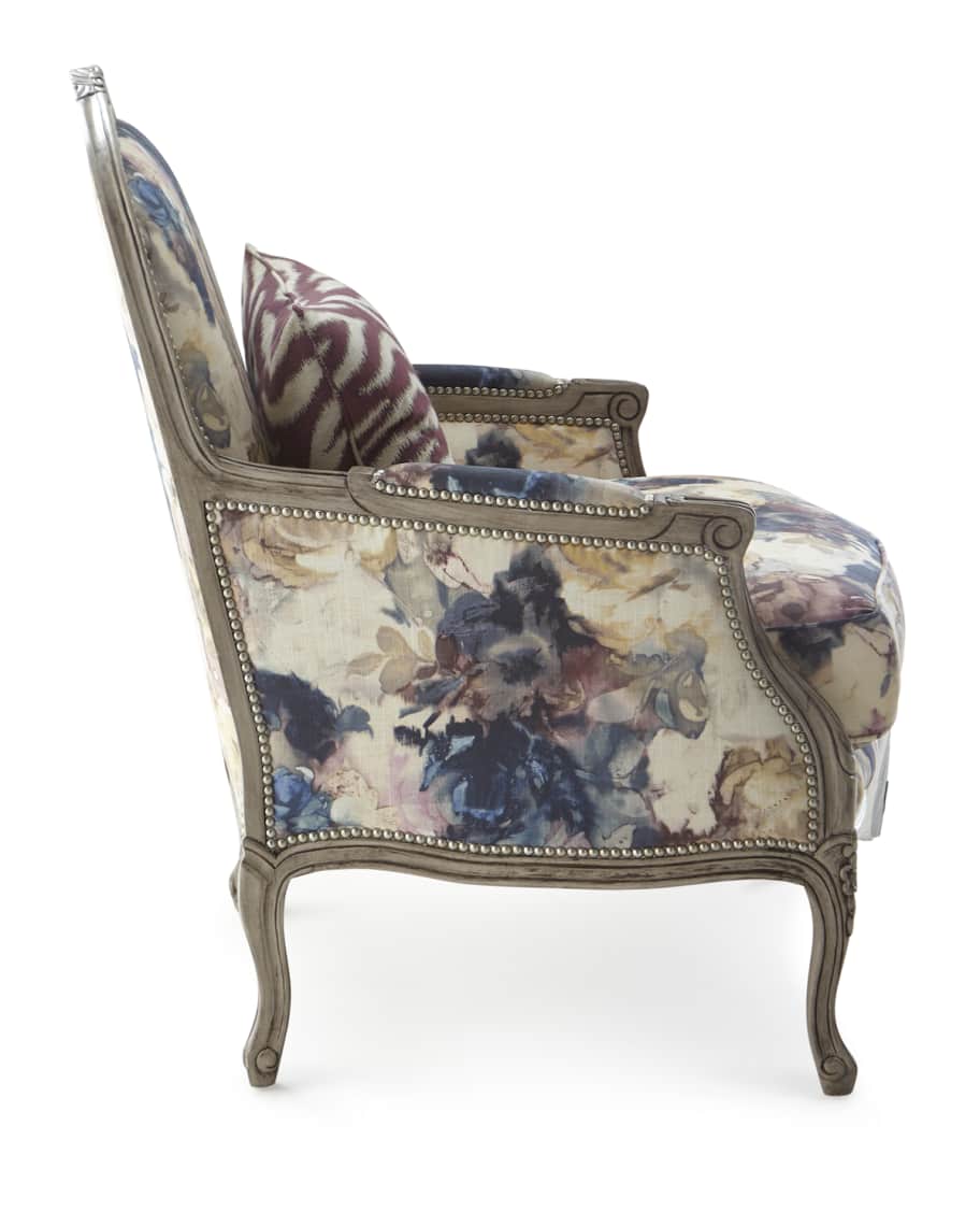Image 3 of 5: Windsor Floral Bergere Chair