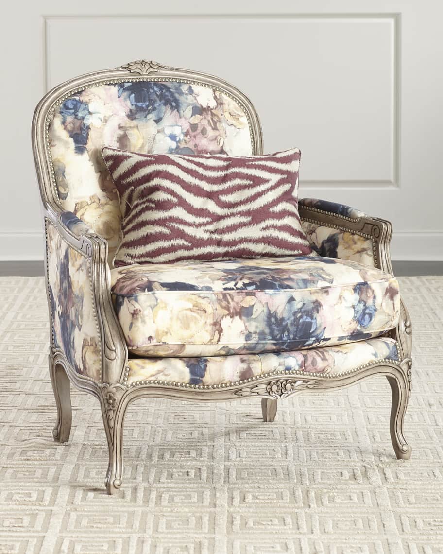 Image 1 of 5: Windsor Floral Bergere Chair