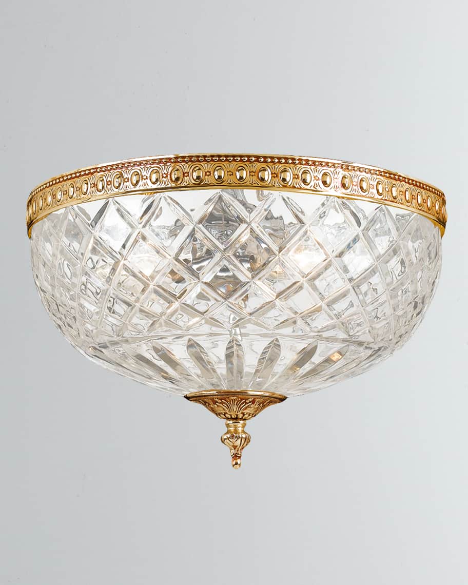 Image 2 of 3: 2-Light Crystal Ceiling Mount