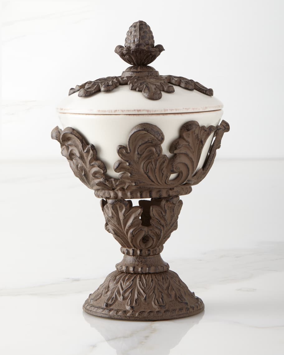 Image 1 of 2: Ceramic Pedestal Nut Bowl
