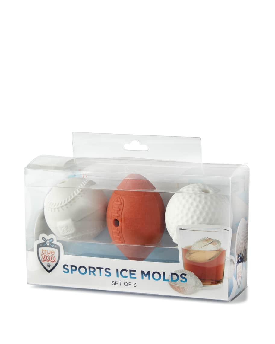 Image 3 of 3: Sports Ice Cube Molds, 3-Pack