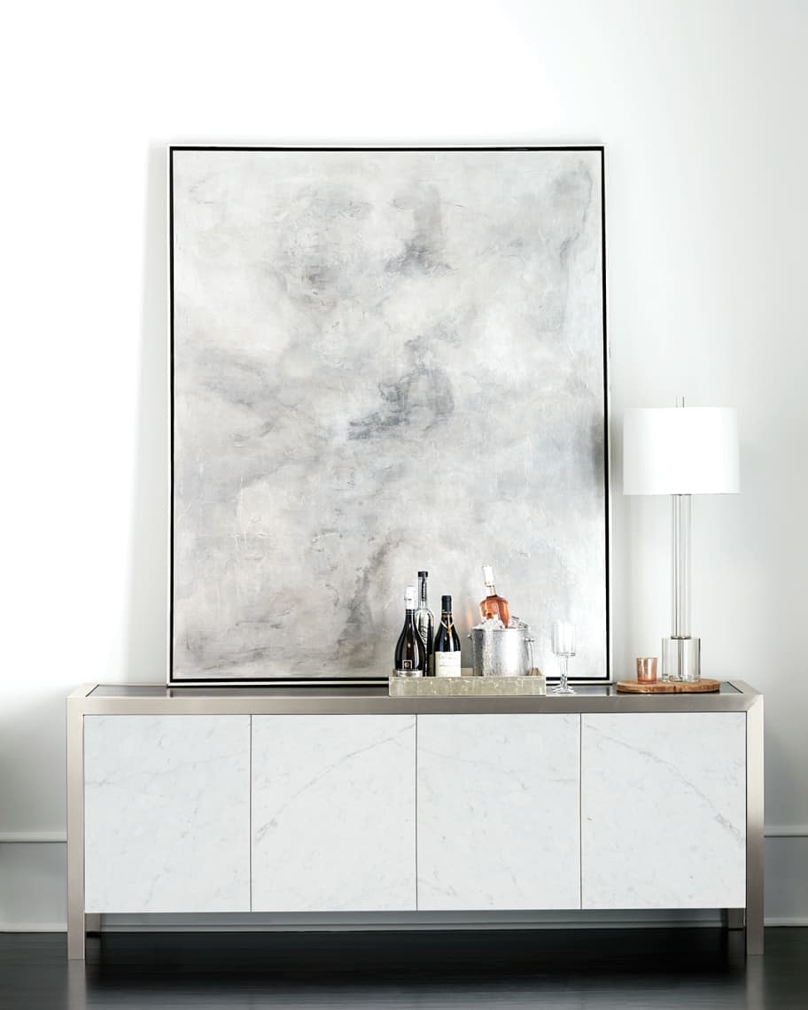 Image 2 of 2: Decorage Marble Door Entertainment Console