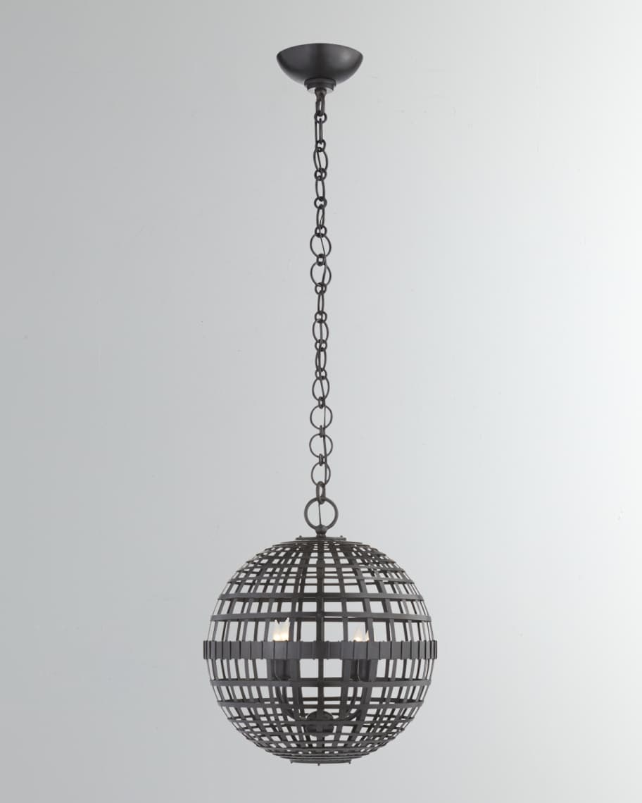 Visual Comfort Signature Antigua Small Drum Chandelier in Antique