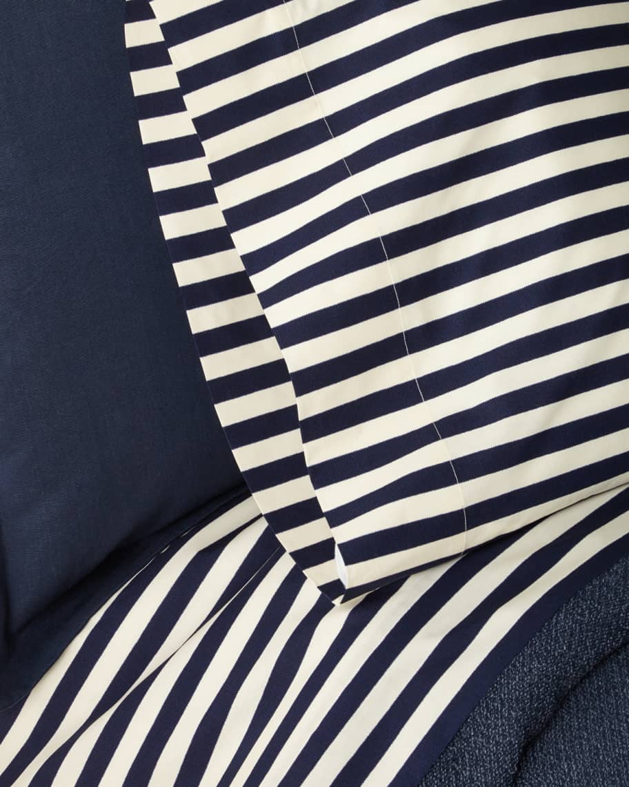 Image 1 of 1: Camron Striped Queen Flat Sheet