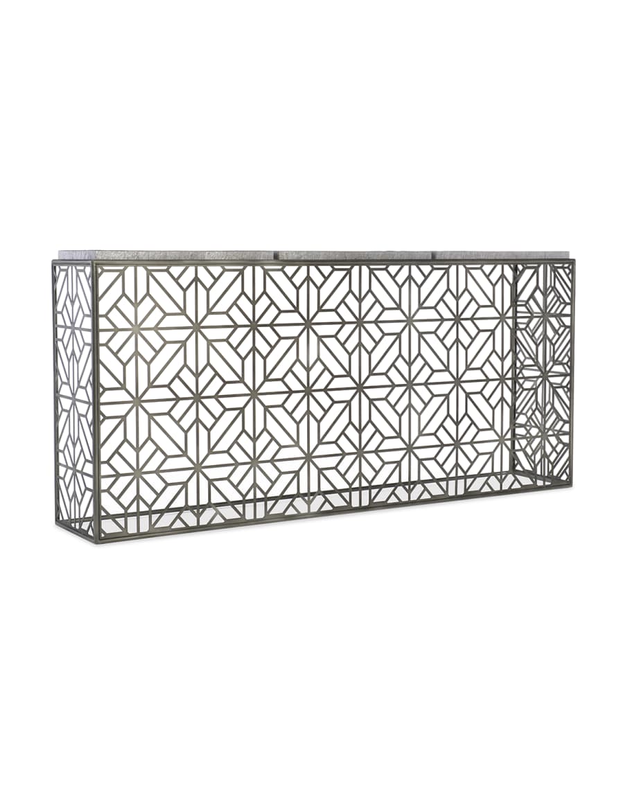 Image 3 of 4: Laser Cut Metal Console Table