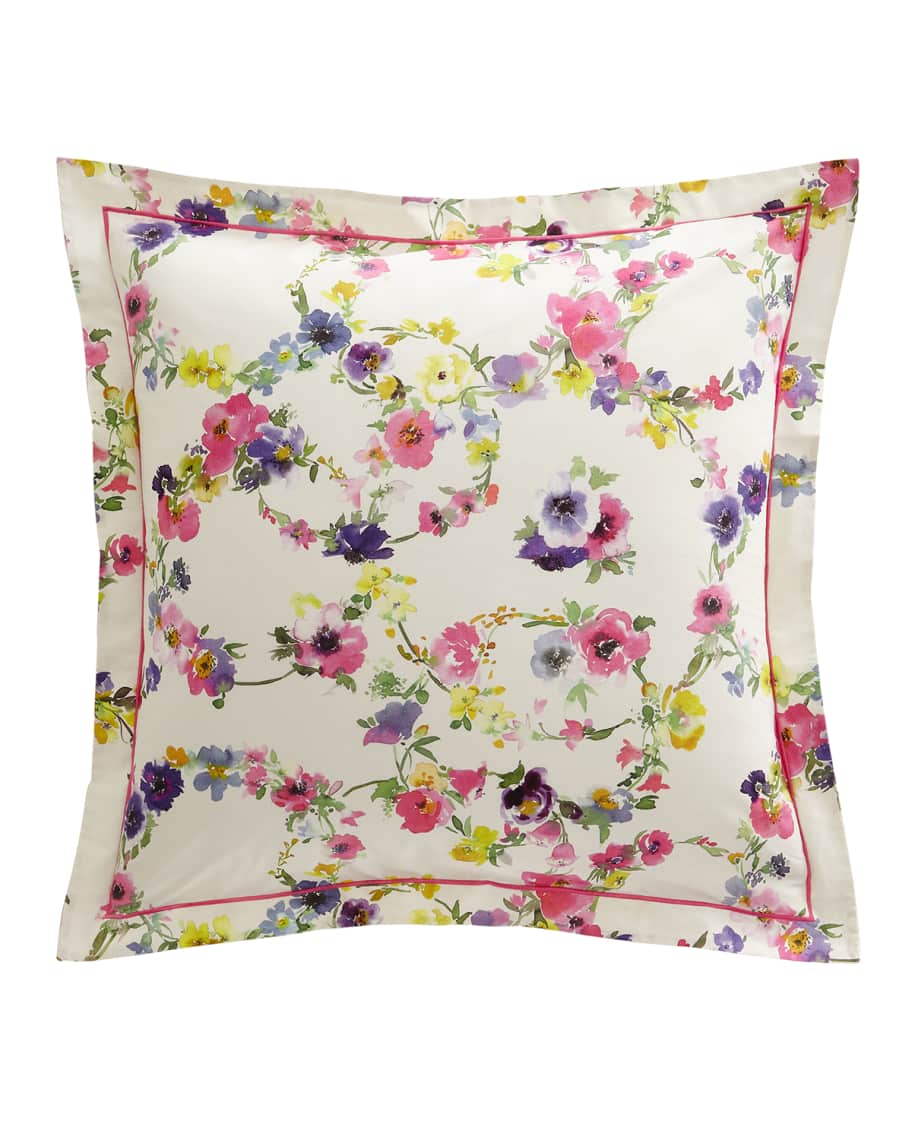 Anne de Solene Farandole Printed 200 ThreadCount Euro Sham Horchow