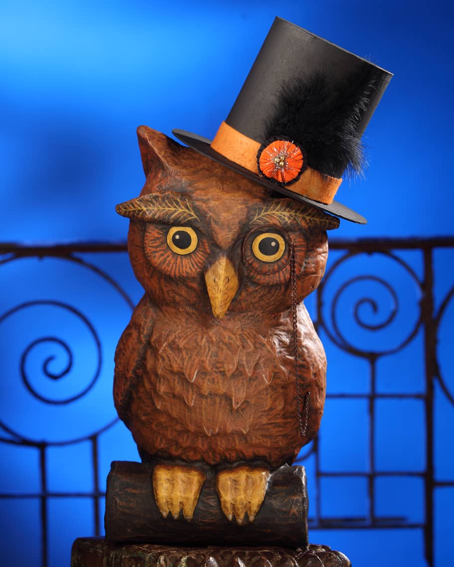 Bethany Lowe Vintage Owl Paper Mache Decor Horchow