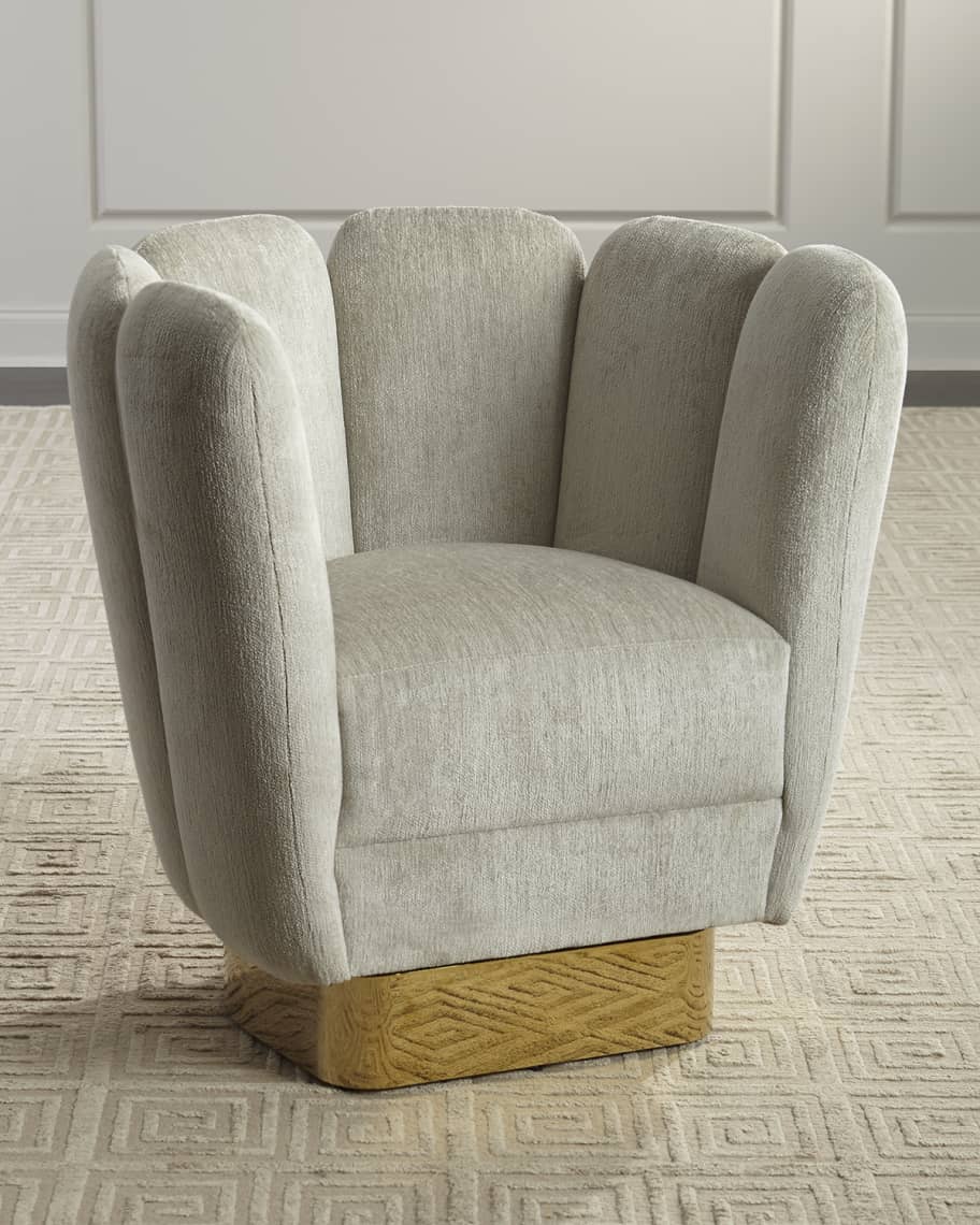 Brass swivel chair top