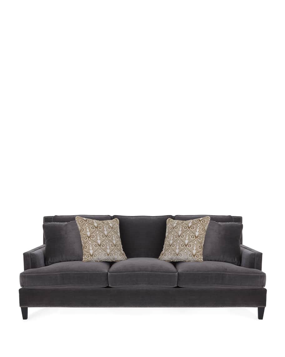 Bernhardt velvet outlet sofa