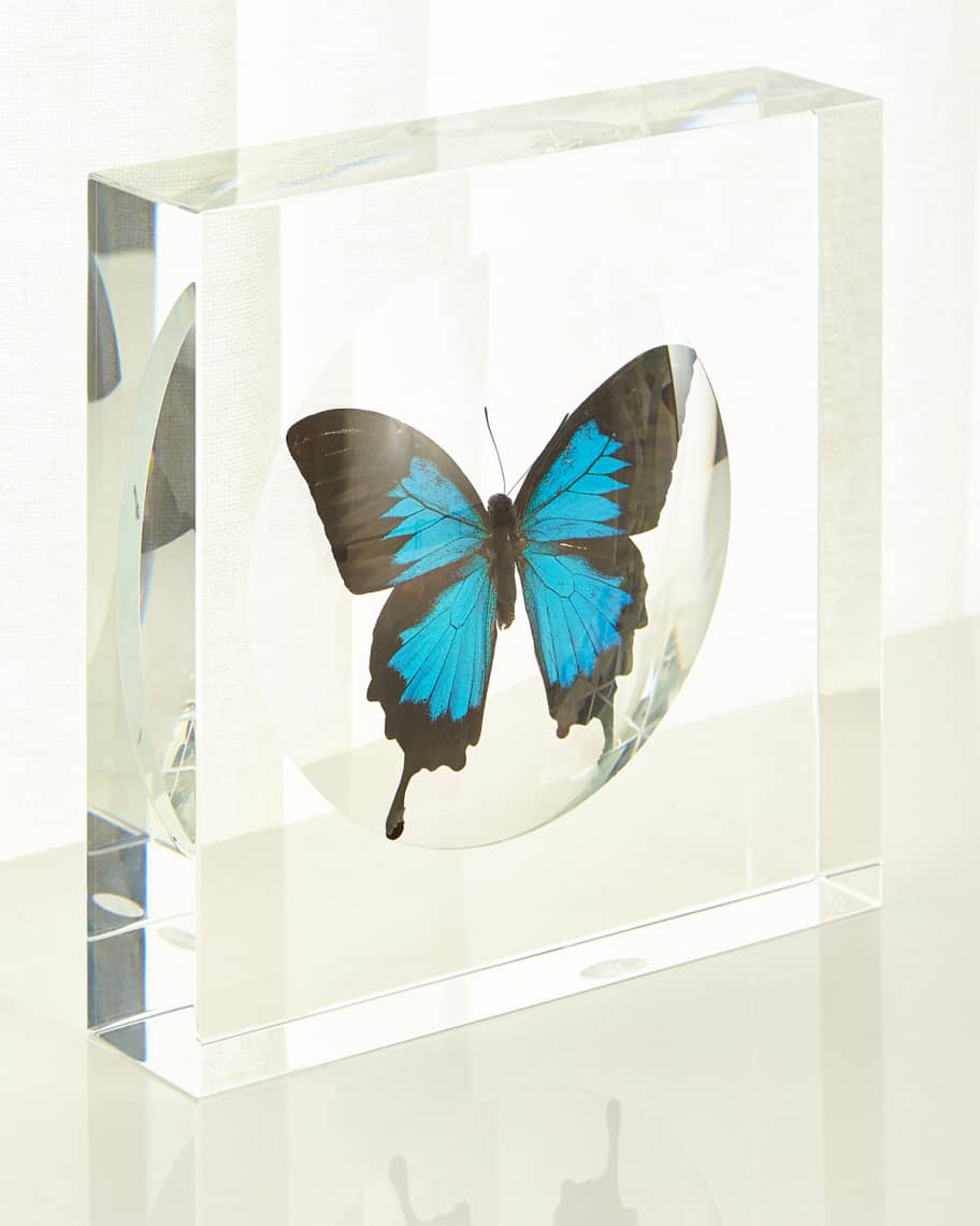 Image 1 of 2: Blue Swallowtail Butterfly Crystal Box