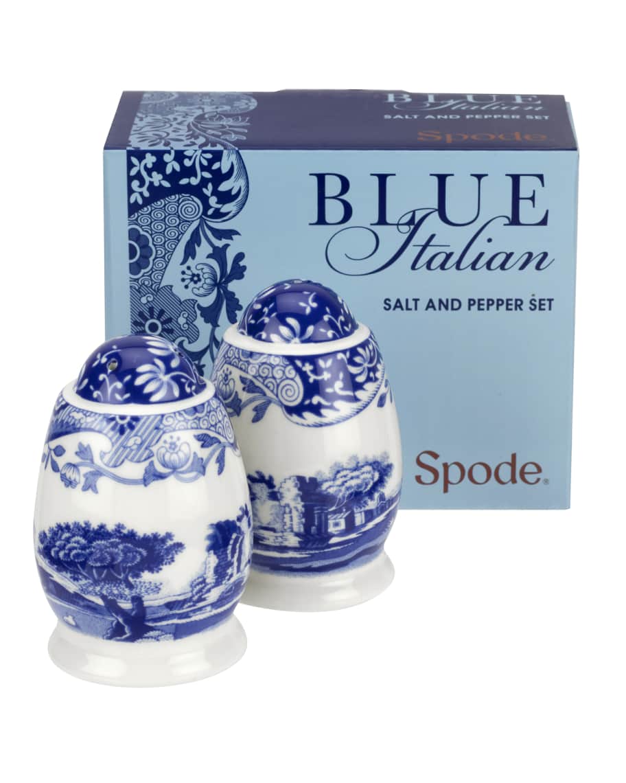 Image 2 of 2: Blue Italian Salt and Pepper Shakers