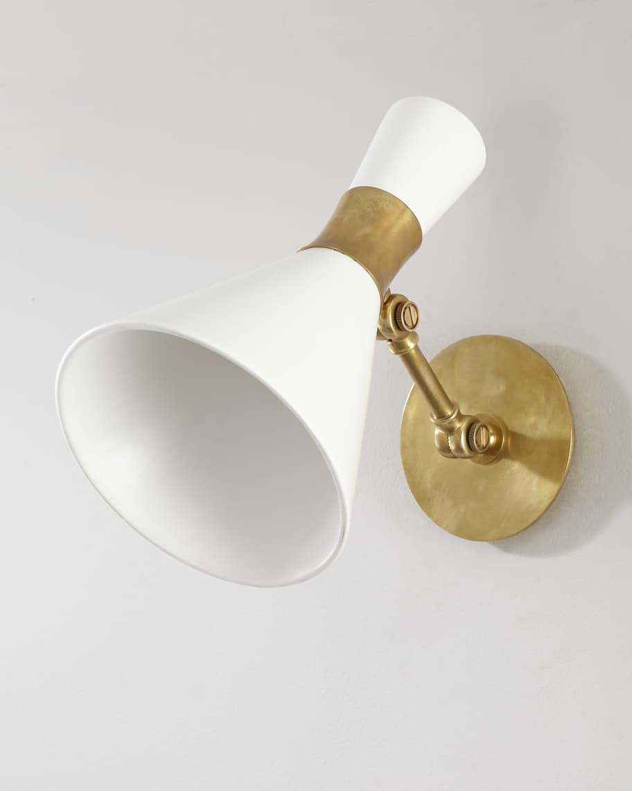 Visual Comfort S 2640HAB-WHT Liam 11 Tall Wall Sconce