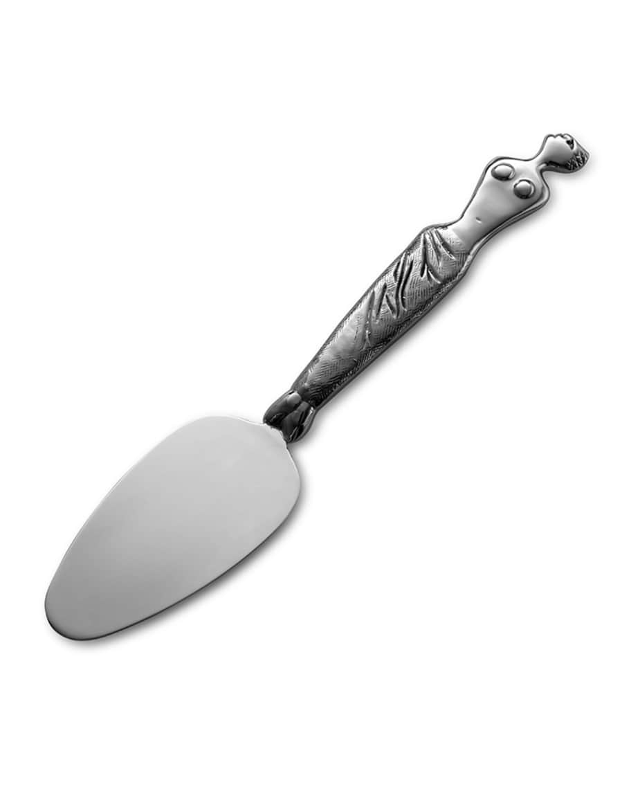 Image 1 of 1: Woman Small Pewter/Steel Cake Lifter