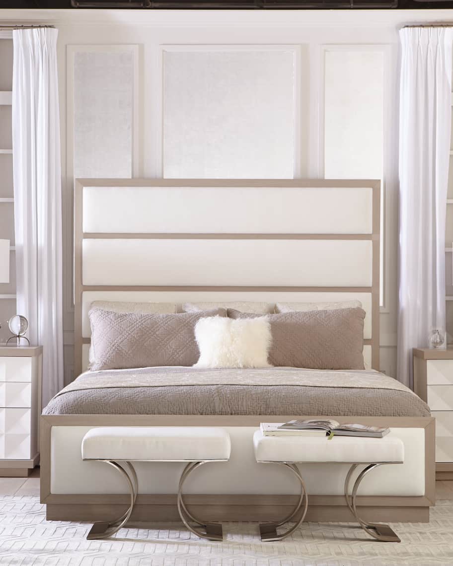 Image 2 of 5: Axiom Tall Upholstered Panel California King Bed