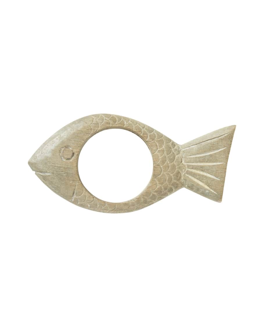 Image 1 of 1: Wooden Fish Greywash Napkin Ring