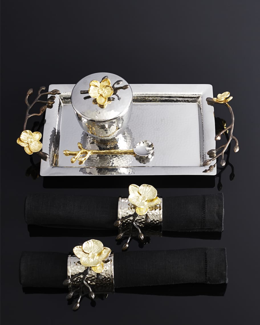 Michael Aram Four Gold Orchid Napkin Rings Horchow