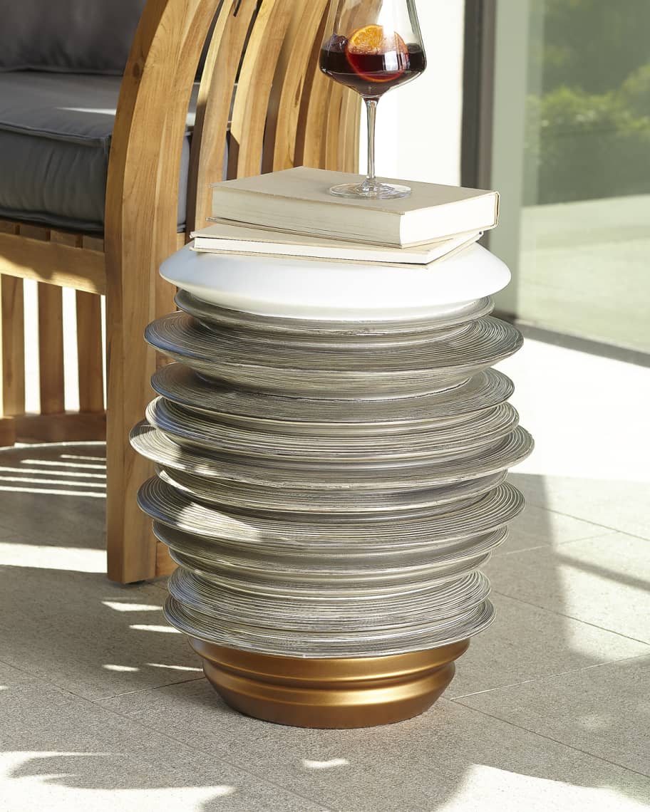 Image 1 of 2: Stacked Garden Stool