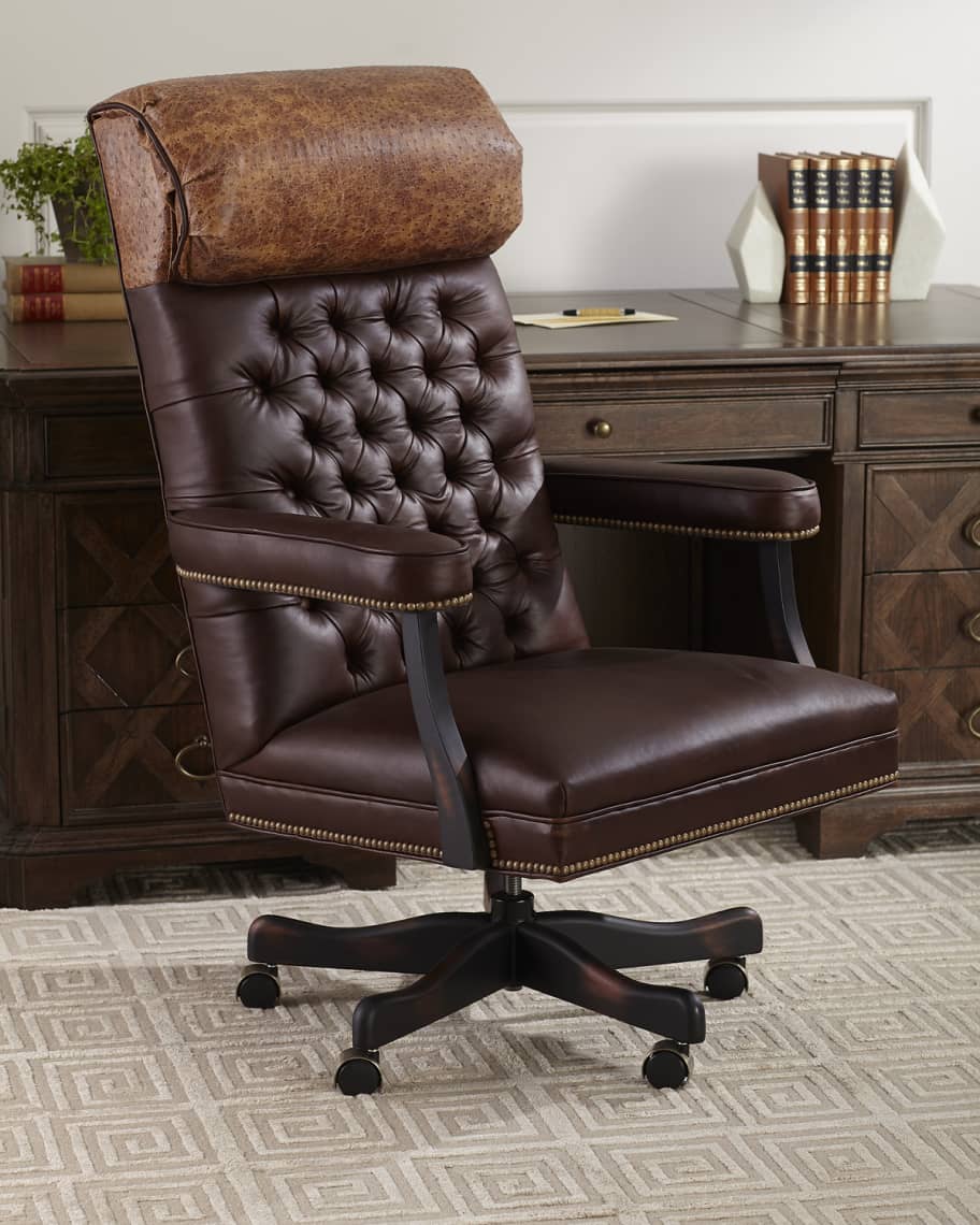 Old leather office sale chair