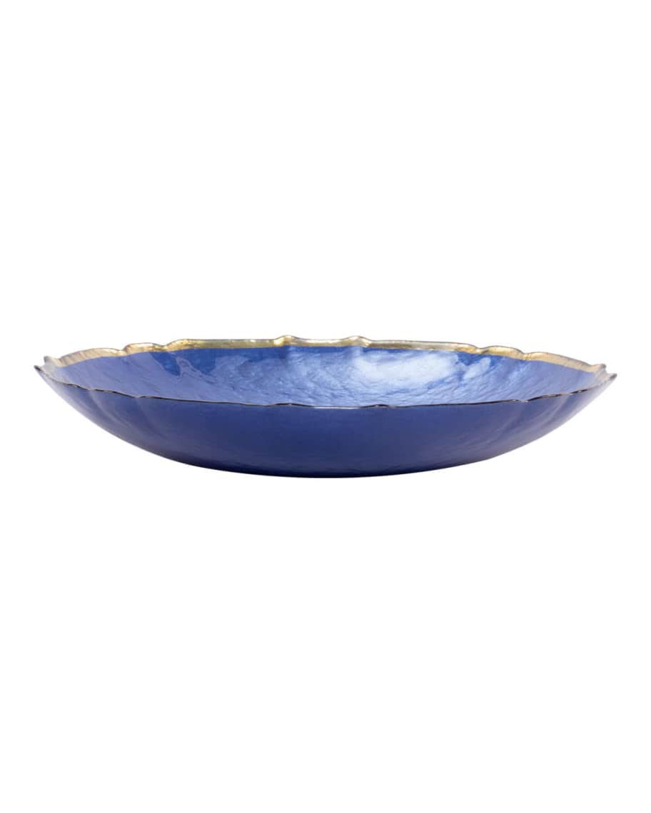 Image 1 of 2: Pastel Glass Medium Bowl, Cobalt