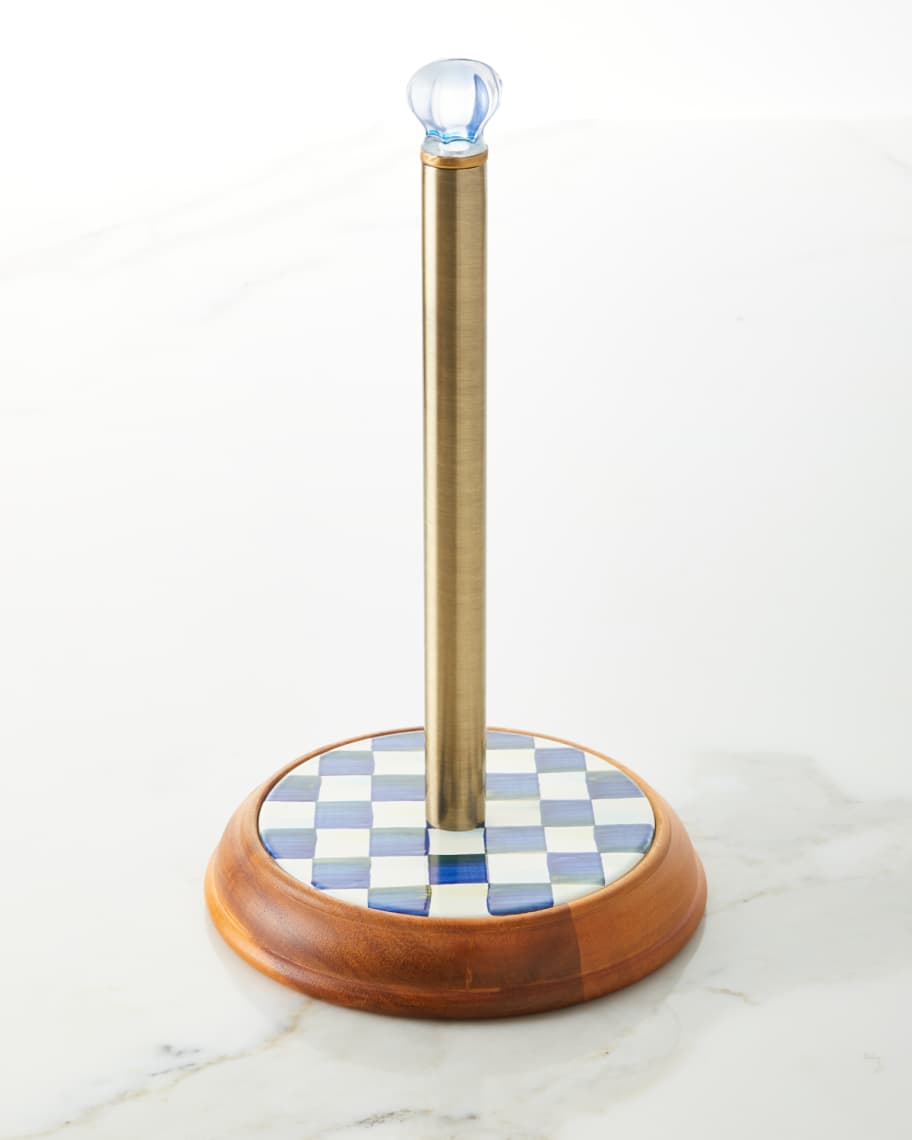 MacKenzie Childs Royal Check Paper Towel Holder Horchow