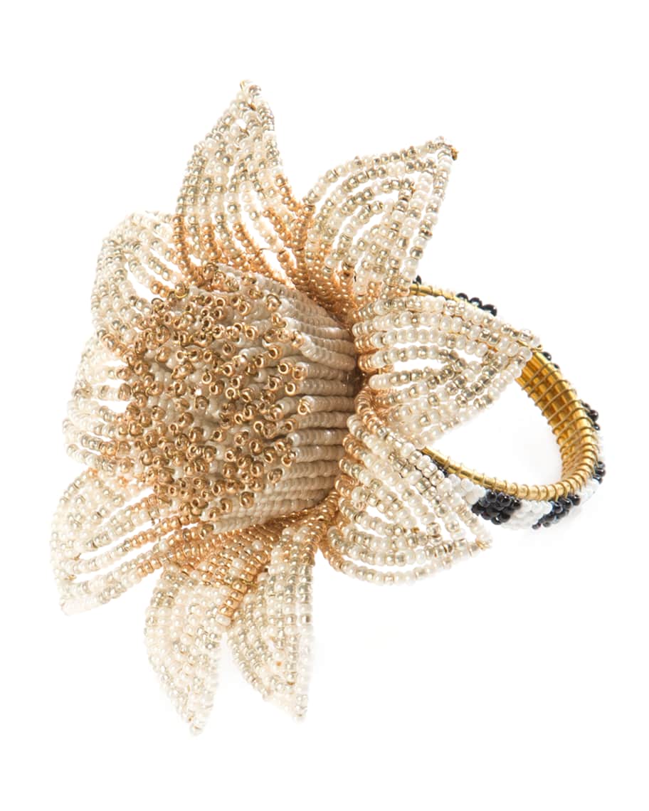 Image 1 of 1: Blossom Napkin Ring, Gold