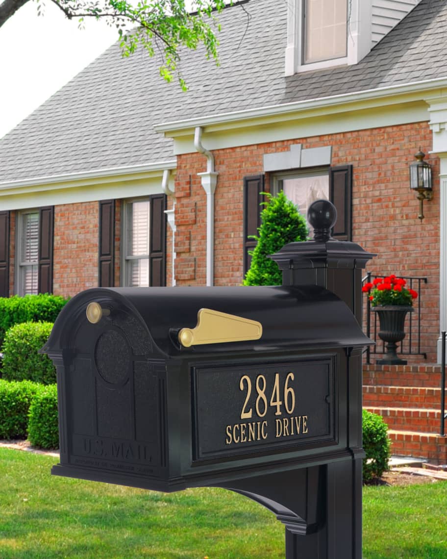 Balmoral Mailbox Side Plaques & Post Package Horchow