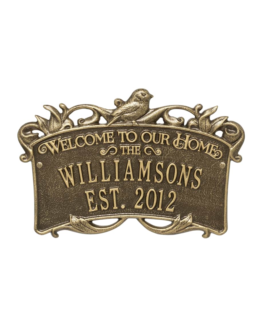 Image 2 of 2: Songbird Welcome Anniversary Personalized Plaque