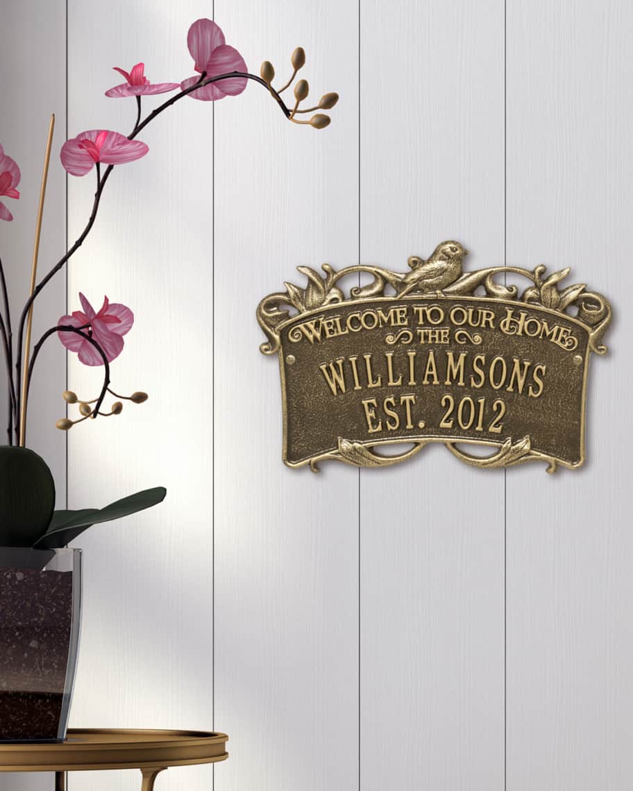 Image 1 of 2: Songbird Welcome Anniversary Personalized Plaque
