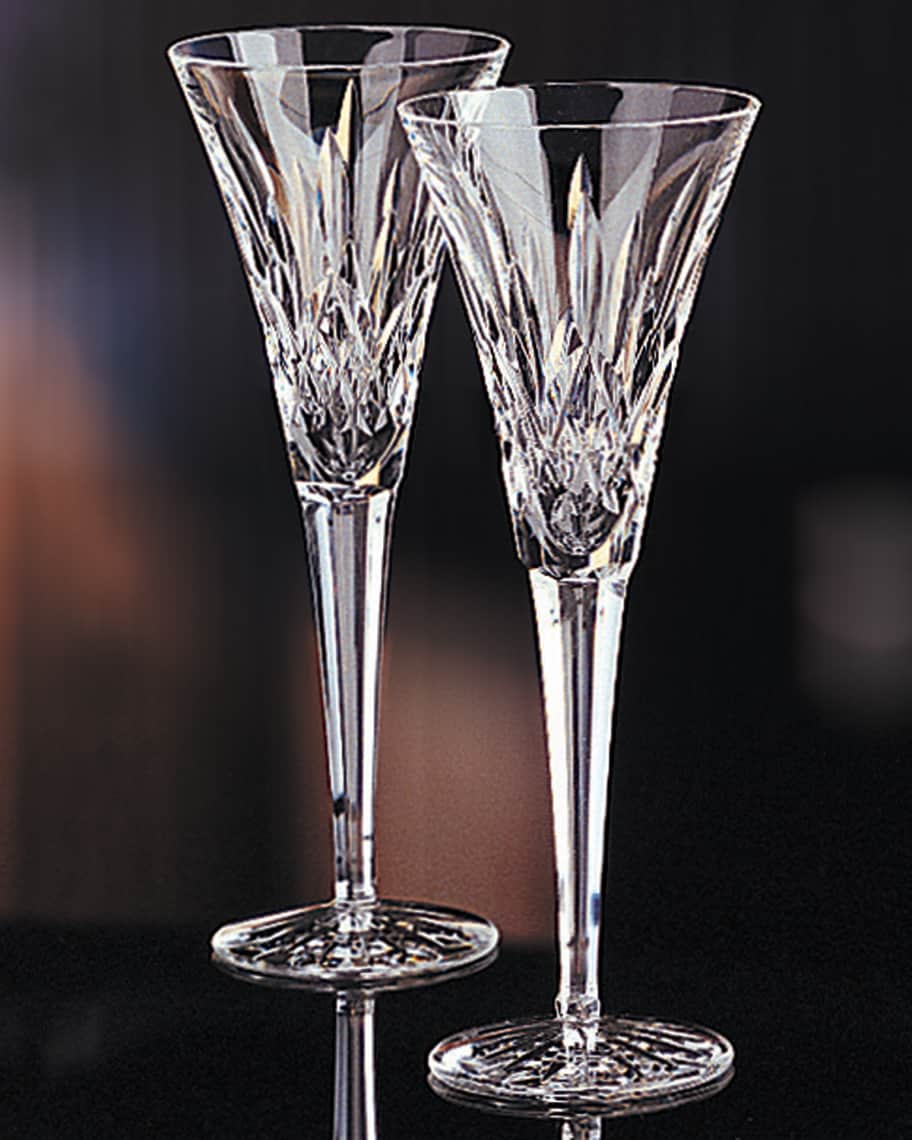 Image 1 of 2: "Lismore" Crystal Toasting Flutes