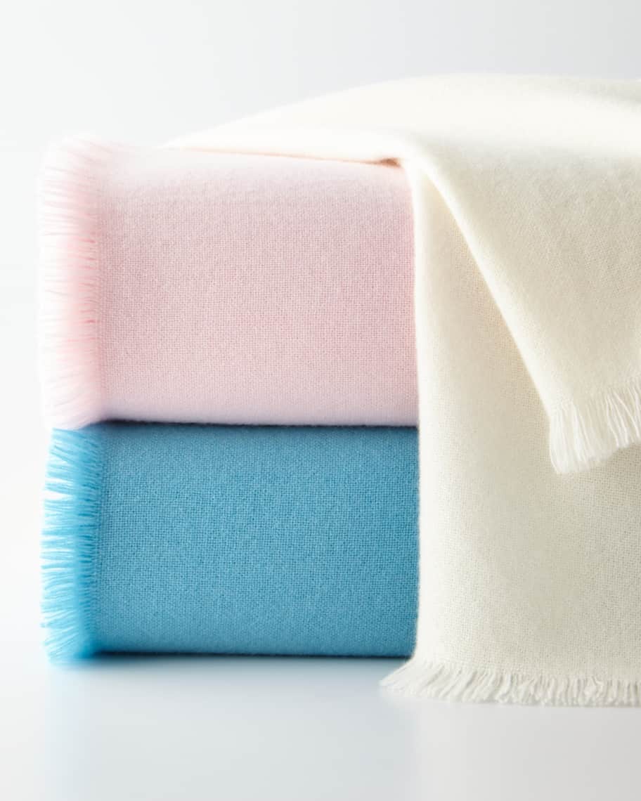 Sofia Cashmere Lightweight Fringe Throw Horchow